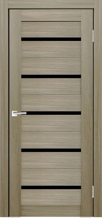 Фото Межкомнатная дверь Легенда X-3 Тон Неаполь Остекление Лакобель черное